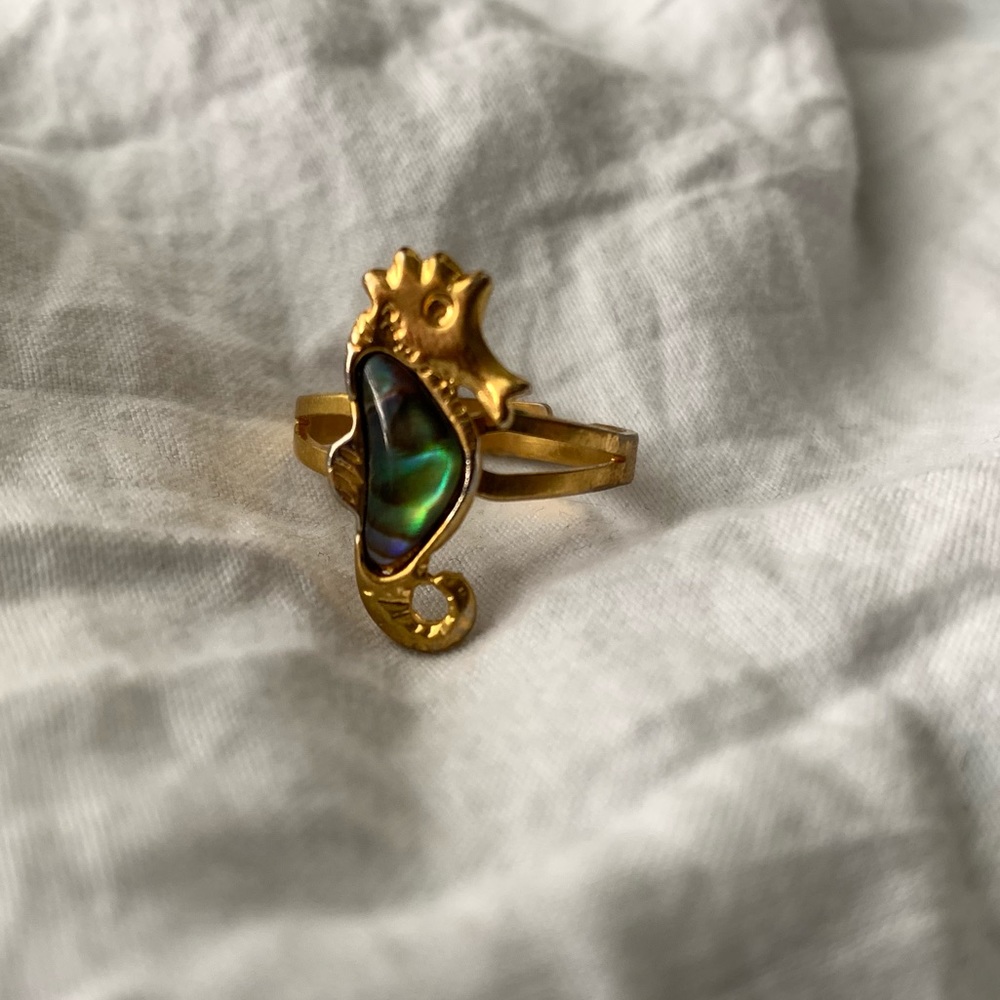 🌊 Adjustable Gold Seahorse Ring 🌊